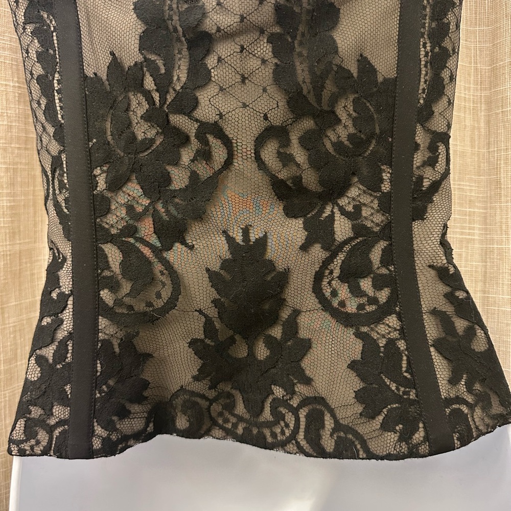 TEMPERLEY LONDON NWT $1250 Black Lace Silk Corset Bustier Boned Strapless Top 4 - Picture 12 of 16